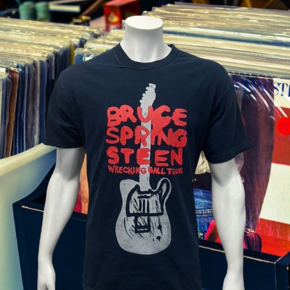 2012 Bruce Springsteen Wrecking Ball Black Concert Tour Foxborough MA T-Shirt LG